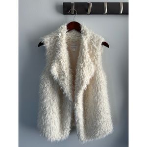 Faux Fur Gillet Vest - Cream